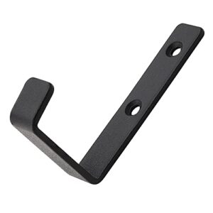 MANMILAI Towel Hooks Heavy Duty Black Wall Hooks Super Thick Pure Metal, Double Hole Screw Installation, Never Fall Off, Hanger for Clothes Key(3 Matte Black)