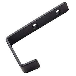 MANMILAI Towel Hooks Heavy Duty Black Wall Hooks Super Thick Pure Metal, Double Hole Screw Installation, Never Fall Off, Hanger for Clothes Key(3 Matte Black)