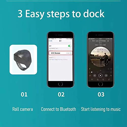 Shutter Remote Control - Bluetooth Wireless Selfie Recording Video Music App Button Clicker - Compatible with iPhone, iPad, Android, Samsung, Google Pixel Cell Phones, Smartphones and Tablets(Black)