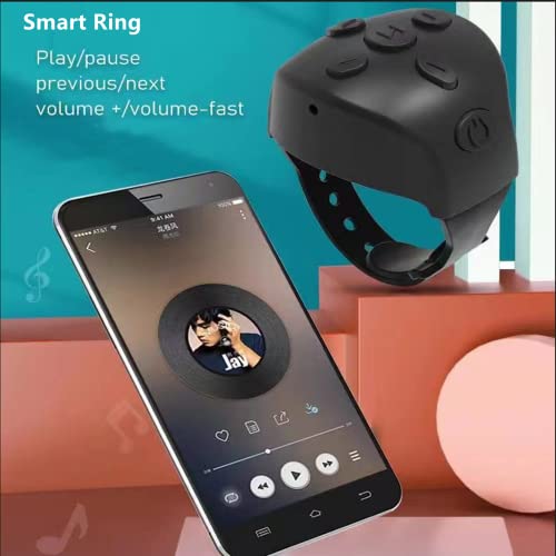 Shutter Remote Control - Bluetooth Wireless Selfie Recording Video Music App Button Clicker - Compatible with iPhone, iPad, Android, Samsung, Google Pixel Cell Phones, Smartphones and Tablets(Black)