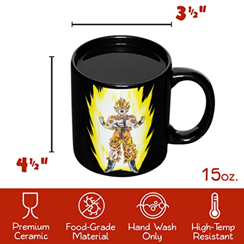 Fundom Super Saiyan Goku 16 oz. Heat Reactive Ceramic Coffee Mug