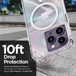 Case-Mate iPhone 14 Pro Case - Soap Bubble [10FT Drop Protection] [Compatible with MagSafe] Magnetic Cover with Iridescent Swirl Effect for iPhone 14 Pro 6.1", Anti-Scratch, Shock Absorbing