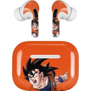 skinit decal audio skin compatible with apple airpods pro - officially licensed dragon ball z goku turtle school uniform design