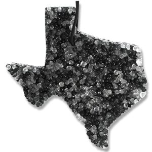icy black scented freshies 1 black and white texas state, lone star candles and more’s original fragrance, uniquely masculine and earthy, air freshener, car freshener premium aroma beads, usa made