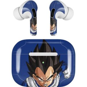 skinit decal audio skin compatible with apple airpods pro - officially licensed dragon ball z vegeta saiyan armor design