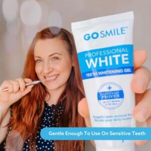 GO SMILE Professional Teeth Whitening Gel Two Pack Bundle - Travel Size Tooth Enamel Whitener & Stain Remover, No Added Sensitivity - Includes Free 1 oz Mini Luxury Toothpaste - 3.4 oz Tubes (2 Pack)