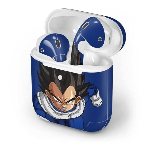 Skinit Decal Audio Skin Compatible with Apple AirPods with Wireless Charging Case - Officially Licensed Dragon Ball Z Vegeta Saiyan Armor Design