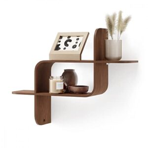 Umbra Montage Wall Shelf Light Walnut