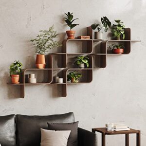 Umbra Montage Wall Shelf Light Walnut