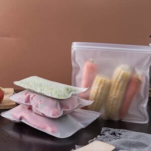 Kitchen HomeEco - 8 Pack Reusable Silicone Storage Bags BPA Free Freezer Safe Leakproof Plastic Free, Perfect for Safe Food Storage, Includes 2 Small, 2 Medium, 2 Large & 2 X-large Storage Bags