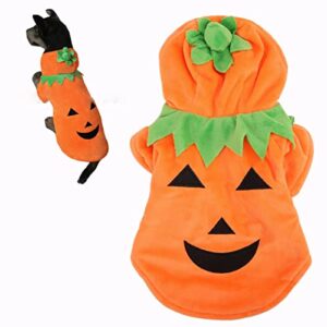 dog pet halloween pumpkin costume funny hoodies pet festival costume clothes halloween pumpkin dog clothes 4xl