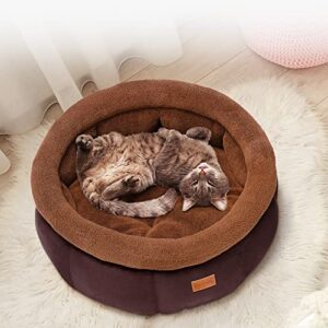 Fostanfly Cat Beds for Indoor Cats, Fluffy Puppy Bed for Small Dog Bed Washable, Calming Pet Beds Donut Round Doggy Bed Super Cozy