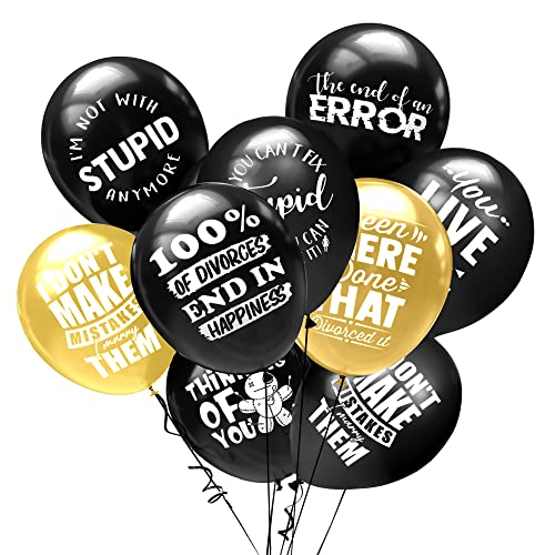 Divorce Party Balloons - Getting spilt has never been so much fun - celebrate your freedom in style with these classy and sassy balloons with 6 different designs. - Style #1