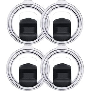 20 oz replacement lid, 4 pack 20oz tumbler lid for stainless steel tumbler travel mug lids with magnetic slider top replacement compatible with yeti rambler, ozark trail and more
