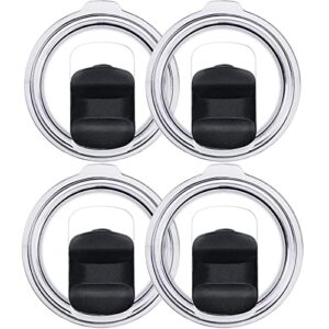 20 OZ Replacement Lid, 4 Pack 20OZ Tumbler Lid for Stainless Steel Tumbler Travel Mug Lids with Magnetic Slider Top Replacement Compatible with Yeti Rambler, Ozark Trail and More