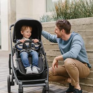 Cruz V2 Stroller - Greyson (Charcoal Melange/Carbon/Saddle Leather) + MESA V2 Infant Car Seat - Jake (Charcoal)