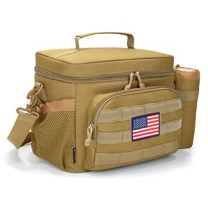 lunch box for men or large lunch bag for women - durable cooler lunch box with thick insulation; can be mens lunchbox for work, tactical lunch box or insulated lunch bags for women