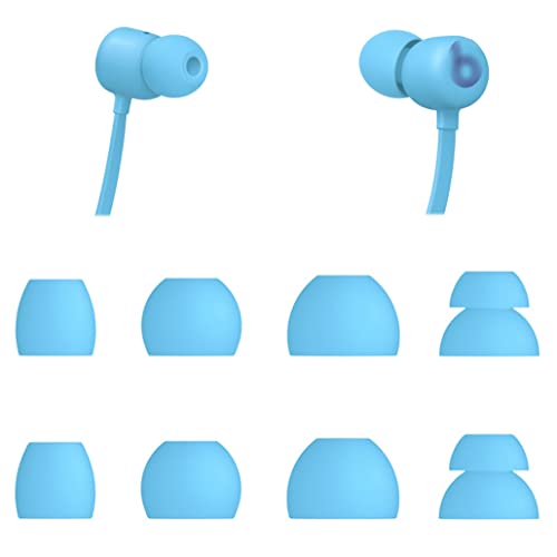 ALXCD Ear Tips Compatible with Beats Flex Earbuds, S/M/L/D 4 Sizes 4 Pairs Soft Silicone Eargels Replacement Earbuds Tips Ear Tips, Compatible with Beats Flex, 4 Pairs (Blue)