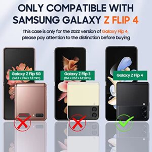 Vizvera Case for Samsung Galaxy Z Flip 4, Protective Shockproof Anti-Scratch Phone Case for Galaxy Z Flip 4 (2022) Black