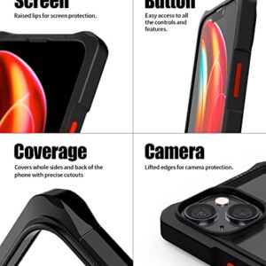 GOOSPERY Z Bumper Crossbody Compatible with iPhone 14 Plus Case [Strap Included] Shock Absorbing Dual Layer Structure TPU Edge Crystal Clear PC with Strap Outdoor Design, Black