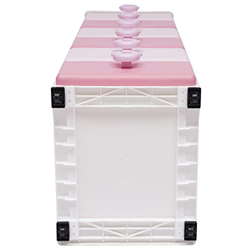 Plastic Drawers Dresser with 6 Drawers, Plastic Tower Closet Organizer with Removable Wheels Suitable for Condos Dorm Rooms Bedrooms Nurseries Playrooms Entryways, 11.8" L x 15" W x 37.4" H