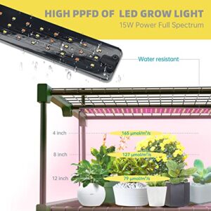 Mini Greenhouse with Grow Light , 4 Tier 27.2"L×19.9"W×61.8"H Portable Greenhouse with Zippered PVC Cover for Seed Starting Trays , Dimmable 2ft 60W Plant Light for Indoor Plant with Timer by Bstrip