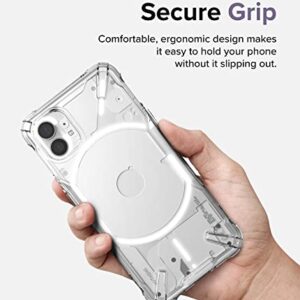 Ringke Fusion-X [Anti-Scratch Dual Coating] Compatible with Nothing Phone 1 Case, Transparent Augmented Bumper Shockproof Cover Designed for Nothing Phone (1) - Clear