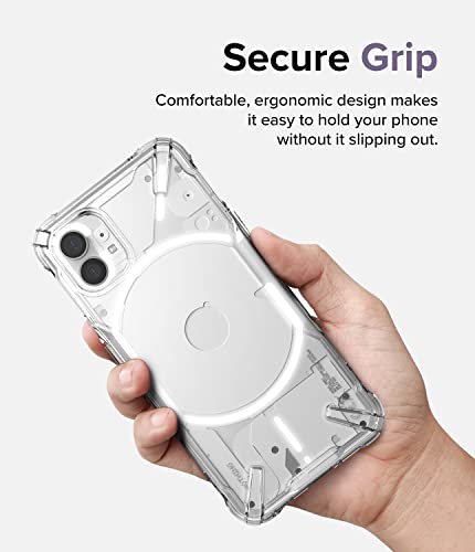 Ringke Fusion-X [Anti-Scratch Dual Coating] Compatible with Nothing Phone 1 Case, Transparent Augmented Bumper Shockproof Cover Designed for Nothing Phone (1) - Clear