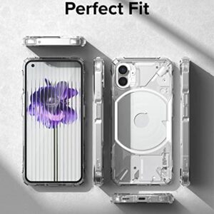 Ringke Fusion-X [Anti-Scratch Dual Coating] Compatible with Nothing Phone 1 Case, Transparent Augmented Bumper Shockproof Cover Designed for Nothing Phone (1) - Clear