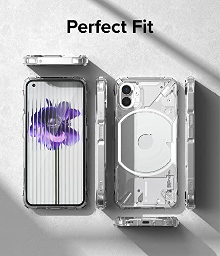 Ringke Fusion-X [Anti-Scratch Dual Coating] Compatible with Nothing Phone 1 Case, Transparent Augmented Bumper Shockproof Cover Designed for Nothing Phone (1) - Clear