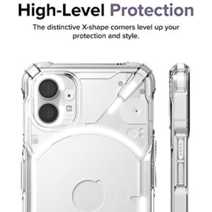 Ringke Fusion-X [Anti-Scratch Dual Coating] Compatible with Nothing Phone 1 Case, Transparent Augmented Bumper Shockproof Cover Designed for Nothing Phone (1) - Clear