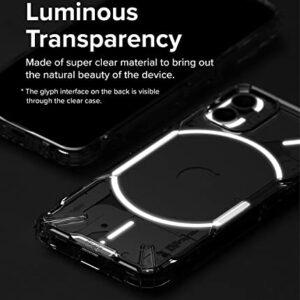 Ringke Fusion-X [Anti-Scratch Dual Coating] Compatible with Nothing Phone 1 Case, Transparent Augmented Bumper Shockproof Cover Designed for Nothing Phone (1) - Clear