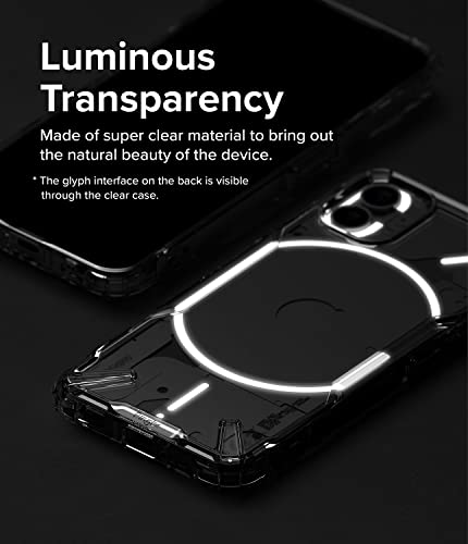 Ringke Fusion-X [Anti-Scratch Dual Coating] Compatible with Nothing Phone 1 Case, Transparent Augmented Bumper Shockproof Cover Designed for Nothing Phone (1) - Clear