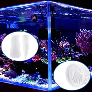 Jecery 8 Pcs Filter Socks 4 Inch 3D Honeycomb Design Filter Sock 4 Inch Ring by 11.8 Inch Long Saltwater Aquarium Filter Sock 150μm Aquarium Sump Filter Sock Use in Fish Tank Sump Overflow, White