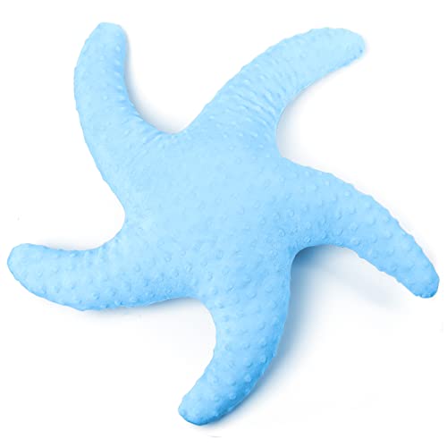 Yi-gog Starfish Pillow Decor Throw Pillows Coastal Star Shaped Beach Ocean Cute Stuffed Plush Soft Cushion Decoration Couch Bed Room Blue