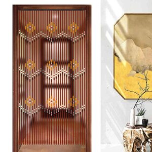 harolddol natural wood beaded curtains for doorways-31 strands, high-bamboo and wooden doorway beads for doorway room divider door, 35.5" w x 86.6" l