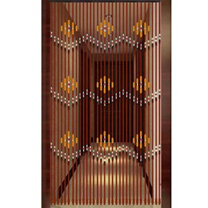 HaroldDol Natural Wood Beaded Curtains for Doorways-31 Strands, High-Bamboo and Wooden Doorway Beads for Doorway Room Divider Door, 35.5" W x 86.6" L