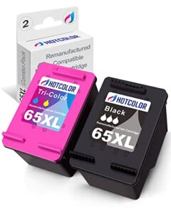 65xl ink cartridge for hp printers compatible for hp 65 color/black ink cartridge replacement for hp deskjet 3755 3700 3752 3772 2600 2652 envy 5055 5000 (1black/1tri-color, 2pk)