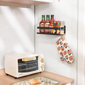 Yoniccal Spice Rack for Rrefrigerator Self Adhesive Spice Shelf Kitchen Home Organization and Storage