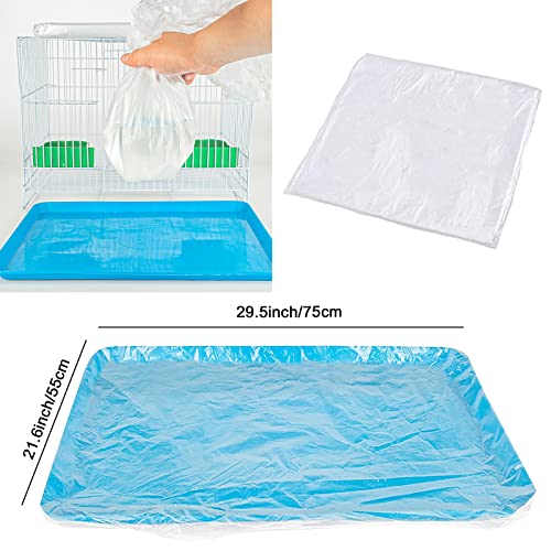 Lucky Interests 3 pcs Triangle Rabbit Litter Tray, Guinea Pig Training Corner Small Animal Toilet Potty Chinchilla Potty Box with Mini Broom & Dustpan, Disposable Cage Liner for Hamster Ferret Bunny