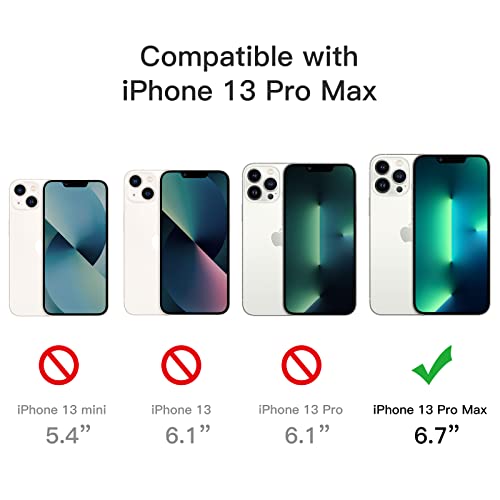 JETech 2 in 1 Case for iPhone 13 Pro Max 6.7-Inch, with 2-Pack Screen Protector, Non-Yellowing Shockproof Bumper Phone Cover, Full Coverage Tempered Glass Film (Clear)