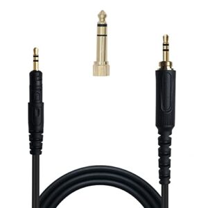 mjkor replacement cable compatible with audio technica ath-m50x, ath-m40x, ath-m60x, ath-m70x headphones(4.92ft, black)