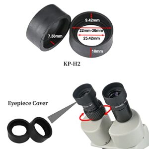 AUNMAS 2PCS Eyepiece Cover, Binocular Eye Cups Binocular Eye Cups Replacement Guard Soft Rubber 36mm Diameter Stereo Microscope Accessory for 32 36mm Stereo Microscope(Flat Angle)(KP-H2 Flat Angle)