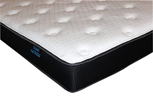 Triad Mattress Elite 8 inch (70x80) Graphite Memory Foam, Cool Gel Foam, Glacier Cooling Stretch Cover, Medium Firm Support, for RV and Campers Made in The USA
