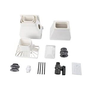 ZROYbmu 2023 Latest Version Upgraded Rainwater Collection System for 2" X 3", 3" X 4" Residential Downspout Diverter with Filtration and PVC Valve Kit, PVC White