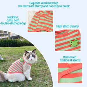 MESHEEN 2 Pack Dog Shirt Sleeveless for Small Dogs Made of Soft Skin Friendly Pure Cotton Breathable Stretch Fabric Keep Your Pet Cozy, Puppy Vest Use Classic Striped Style Design