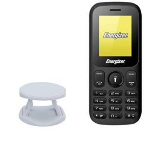 boxwave phone grip compatible with energizer e10+ (phone grip by boxwave) - snapgrip tilt holder, back grip enhancer tilt stand for energizer e10+ - winter white