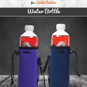 2 Colors Blank Water Bottle Coolie Packs, Purple and Navy Blue Water Bottle Coolie, Neoprene Water Bottle Coolies, Standard Purple and Navy Blue Water Bottle Packs Coolie (2) 1.0 Count