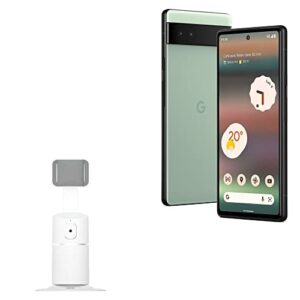 boxwave stand and mount compatible with google pixel 6a (stand and mount by boxwave) - pivottrack360 selfie stand, facial tracking pivot stand mount for google pixel 6a - winter white