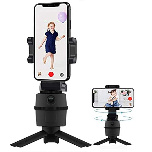 BoxWave Stand and Mount Compatible with Energizer E10+ (Stand and Mount by BoxWave) - PivotTrack Selfie Stand, Facial Tracking Pivot Stand Mount for Energizer E10+ - Jet Black